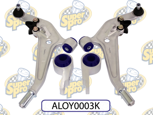 SuperPro Polyurethane Front Lower Control Arms (Pair) High Stability ALOY0003K