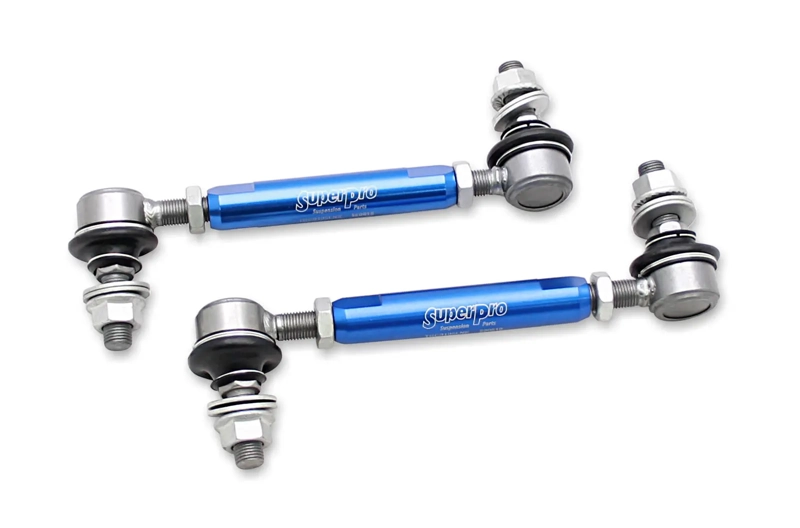 PAIR SuperPro Antiroll/Sway Bar Universal Adjustable Drop Links 12mm x 160-205mm
