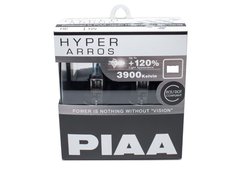 PIAA HYPER Arros 3900K Brilliant White Light / Bulbs H3 55 equal to 110W 12V